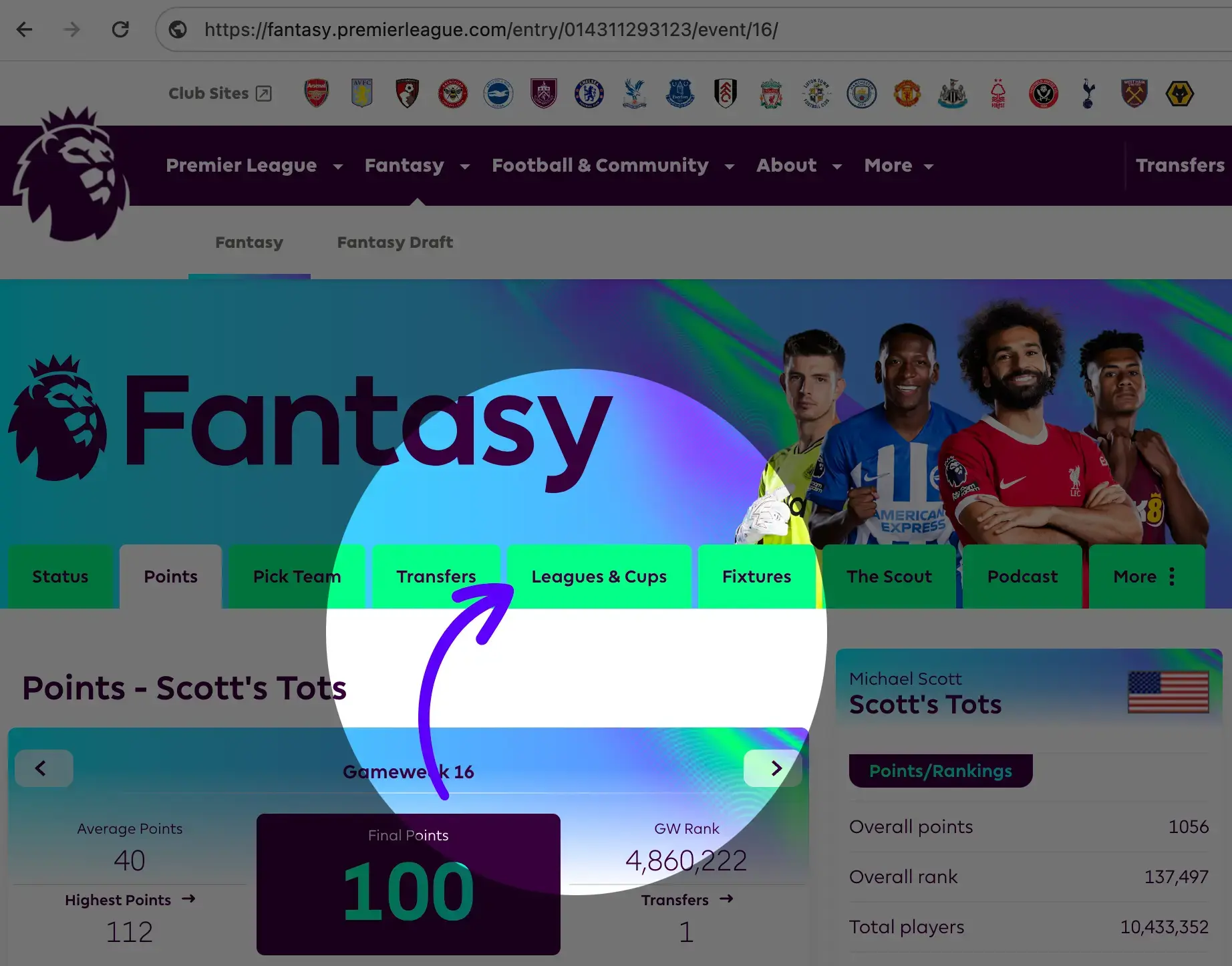 Go to Fantasy Premier League Website